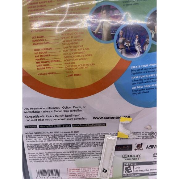 Band Hero (Sony PlayStation 2, 2009). SEALED - Picture 10 of 10